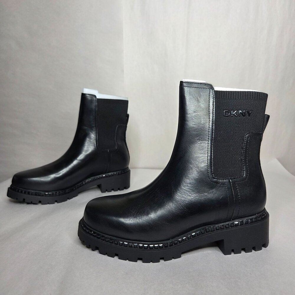 DKNY Roxanne Pull-On Black Booties Boots, Size: 6.5